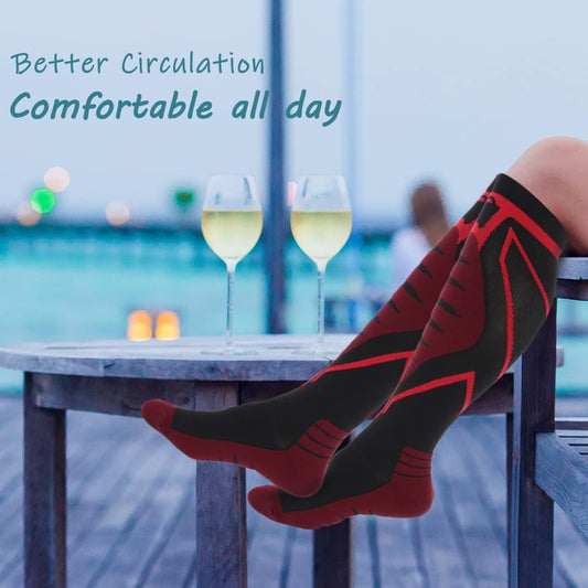 Compression Socks for Men & Women 20-30 Mmhg Knee High (pairs and individual)