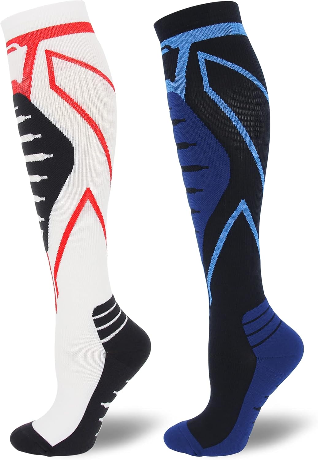 Compression Socks for Men & Women 20-30 Mmhg Knee High (pairs and individual)