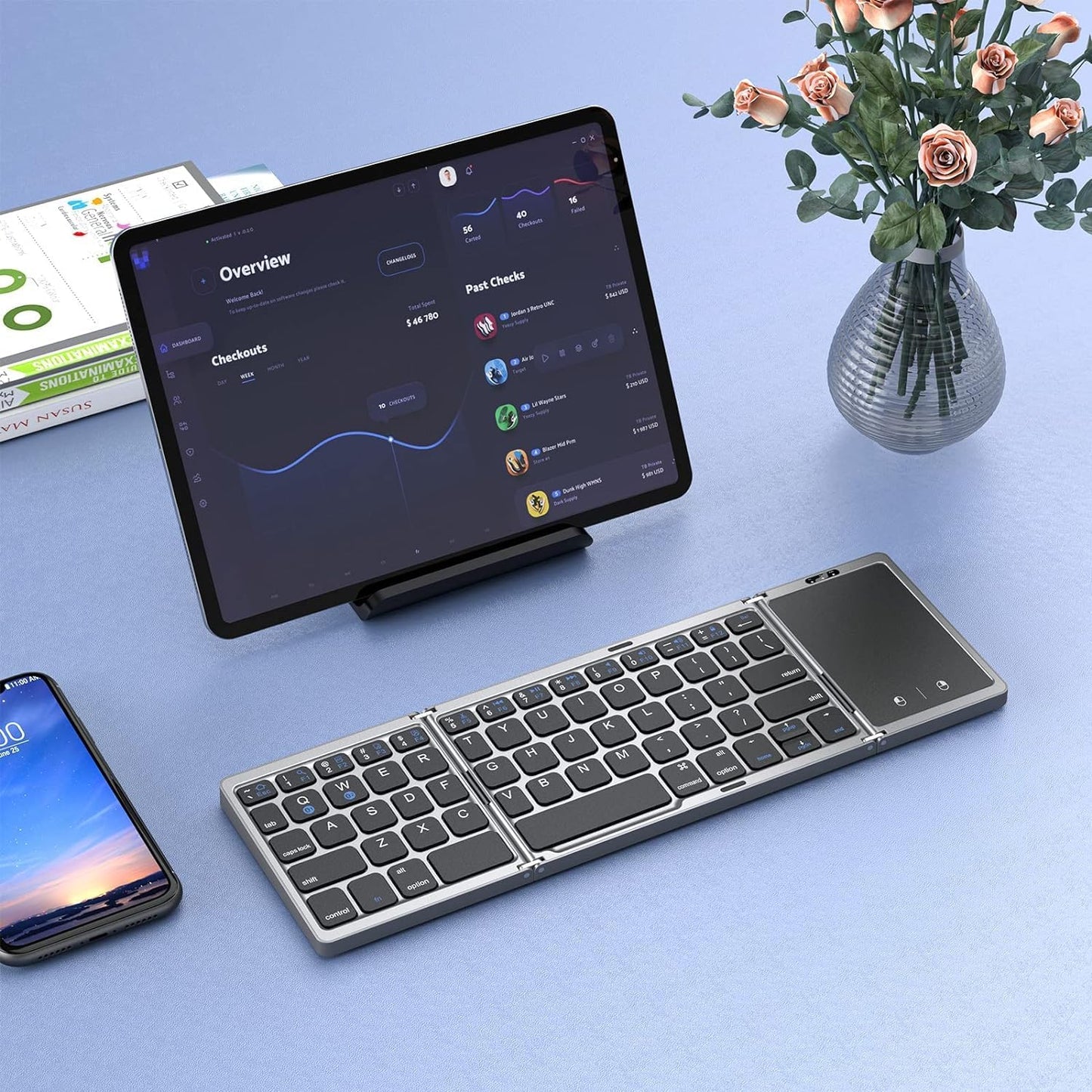 Portable Bluetooth Keyboard IOS and Andriod compatible