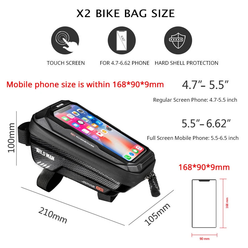 Rainproof Cycling Bag with Touch Screen for Bicycles