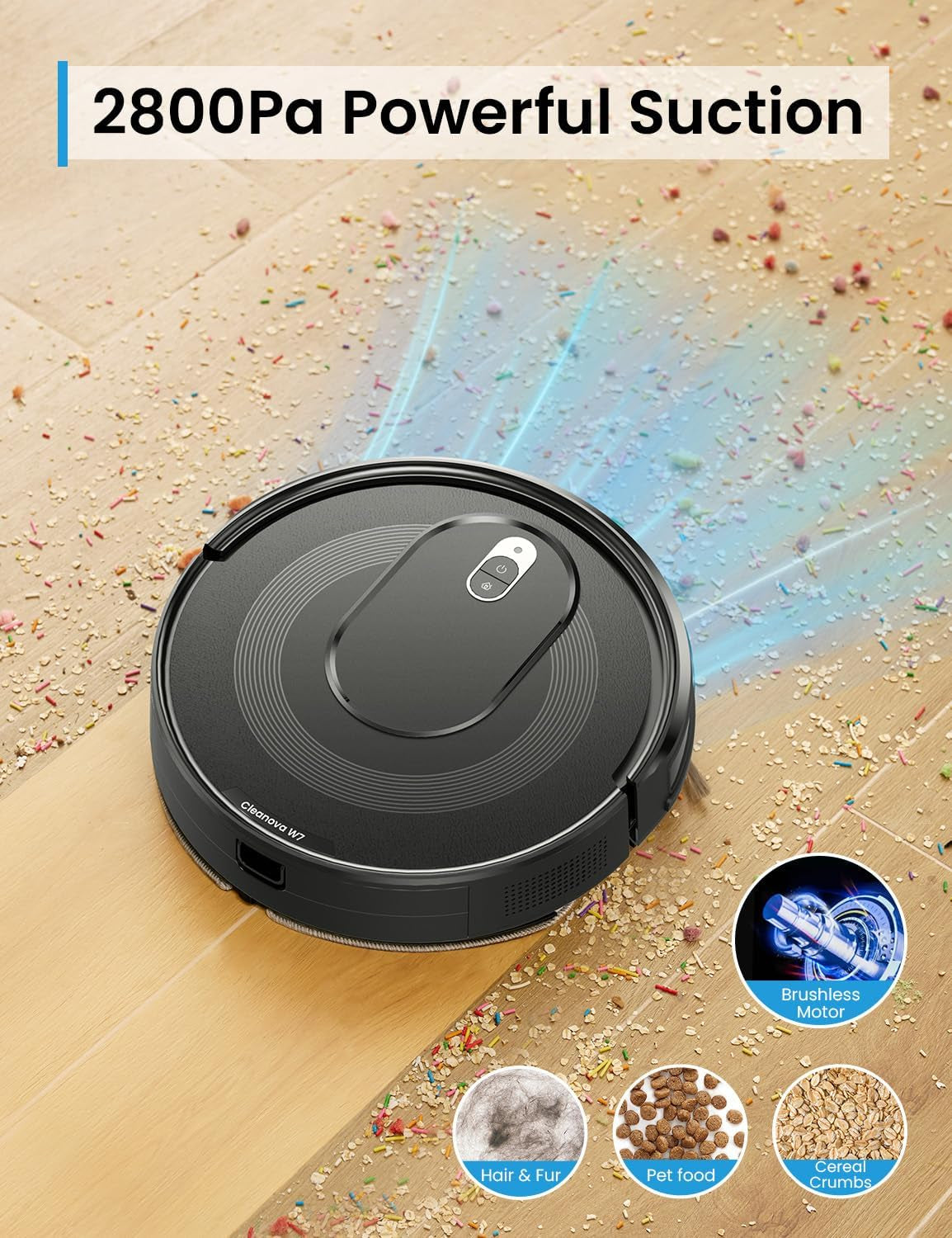  Robot Vacuum & Mop Combo with Pet Hair Mode