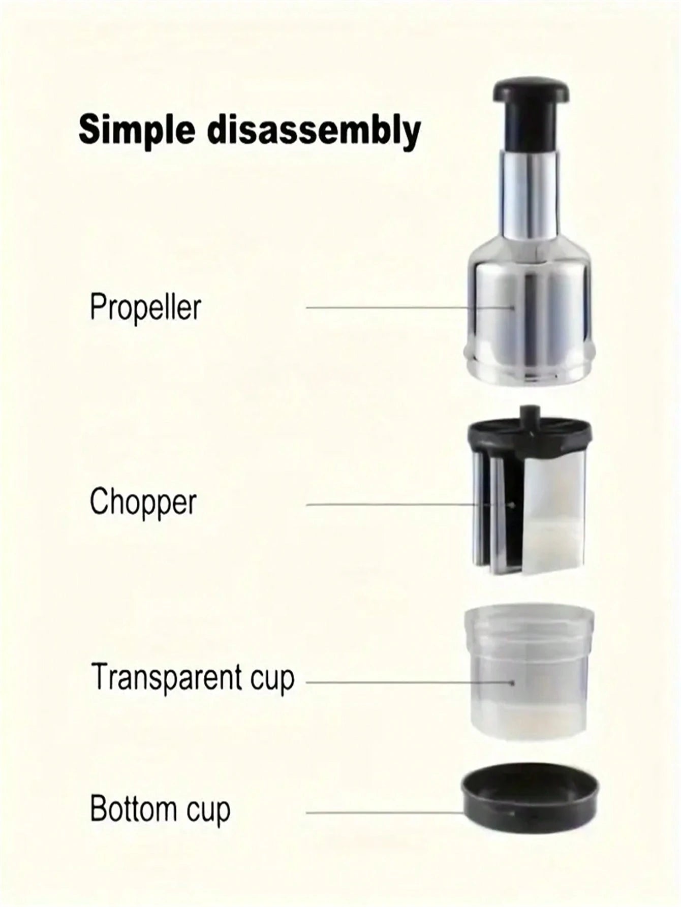 Multifunction Manual Veggie Chopper – Portable Onion, Garlic & Salad Slicer with Container