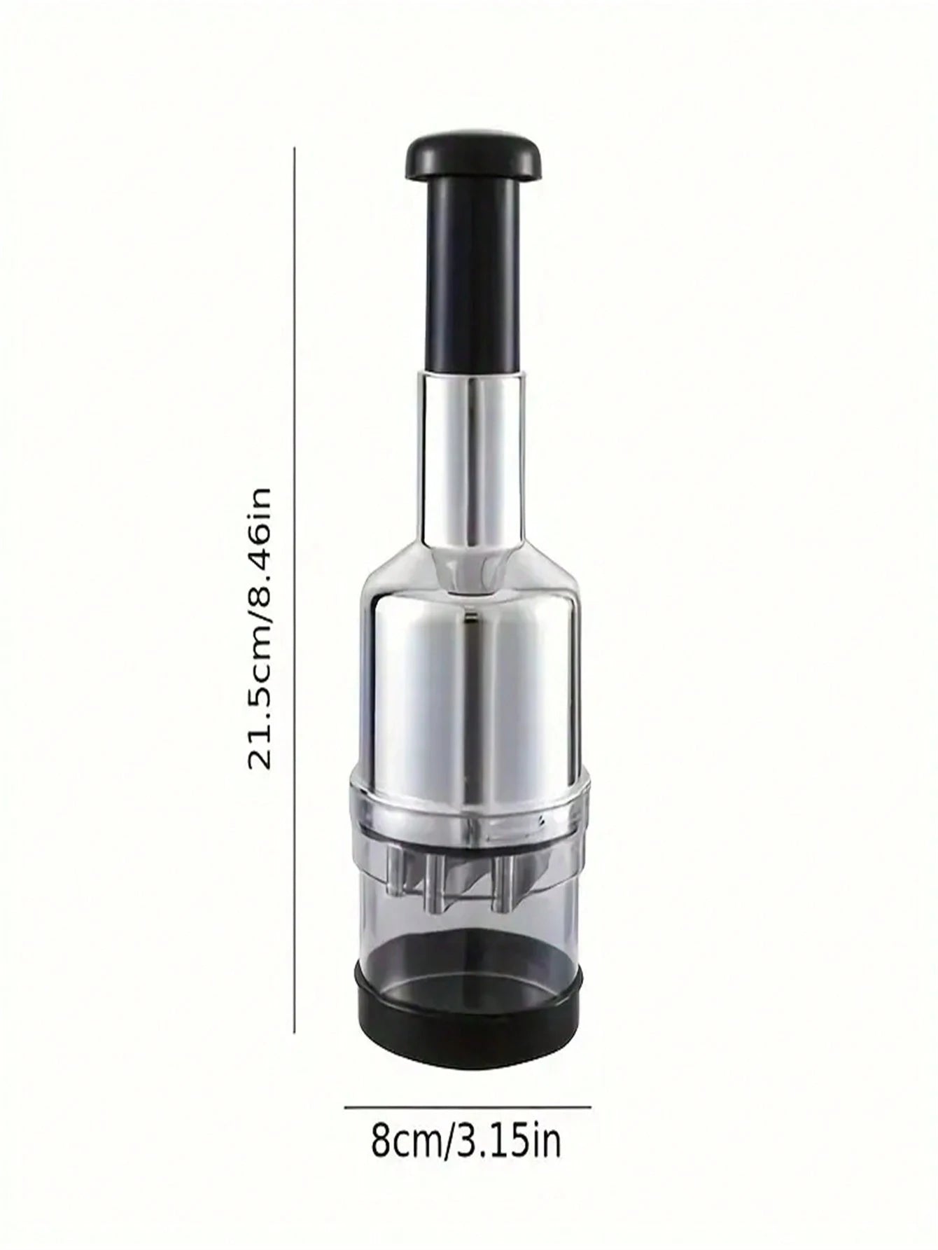 Multifunction Manual Veggie Chopper – Portable Onion, Garlic & Salad Slicer with Container