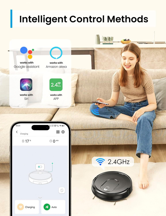  Robot Vacuum & Mop Combo with Pet Hair Mode