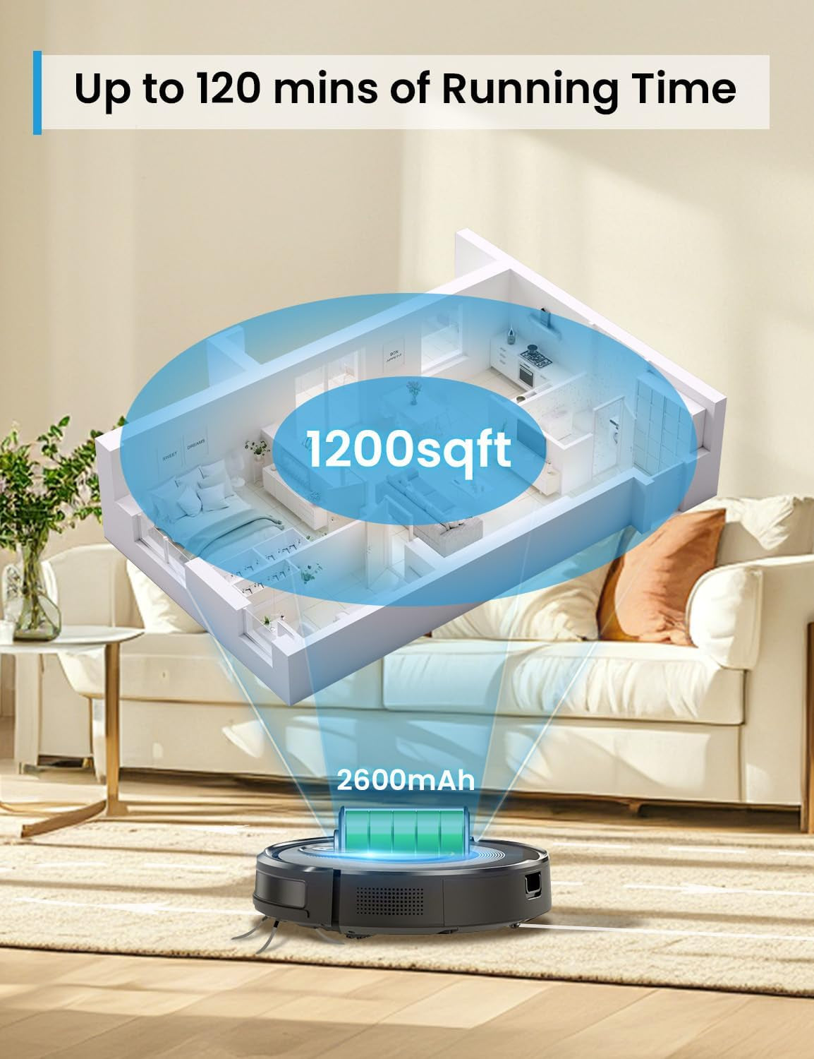  Robot Vacuum & Mop Combo with Pet Hair Mode