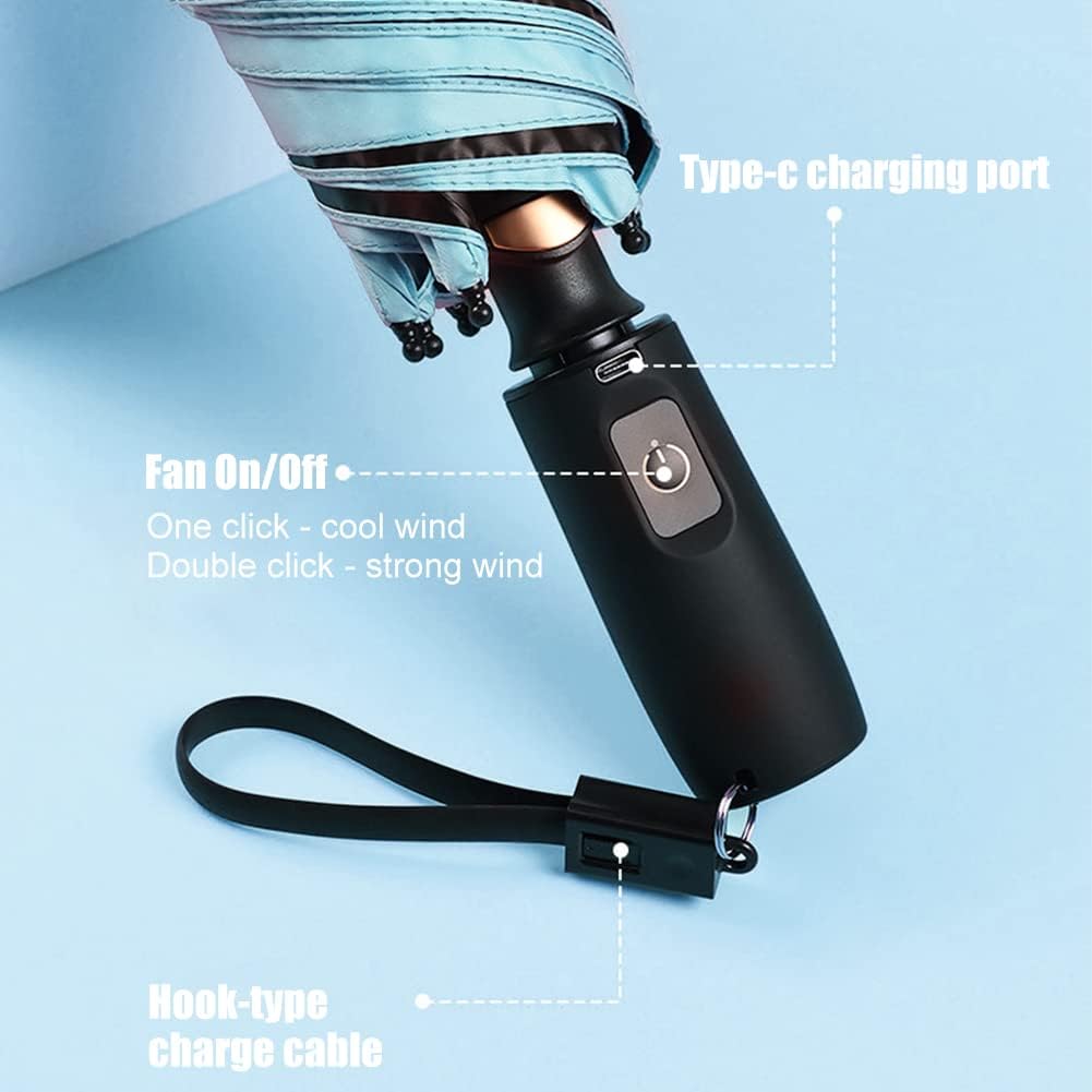 Portable cooling Fan Umbrella