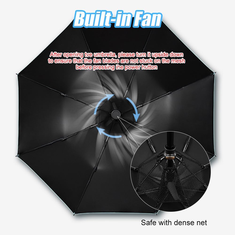 Portable cooling Fan Umbrella