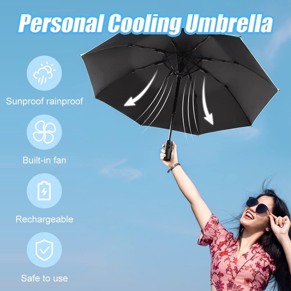 Portable cooling Fan Umbrella