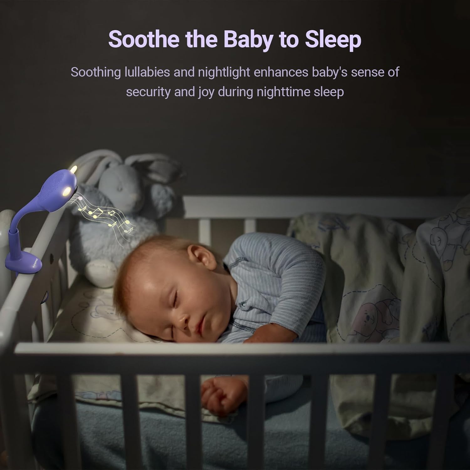 Breathing and Sleep Monitor with Real Time Audio and Video with lullabies features