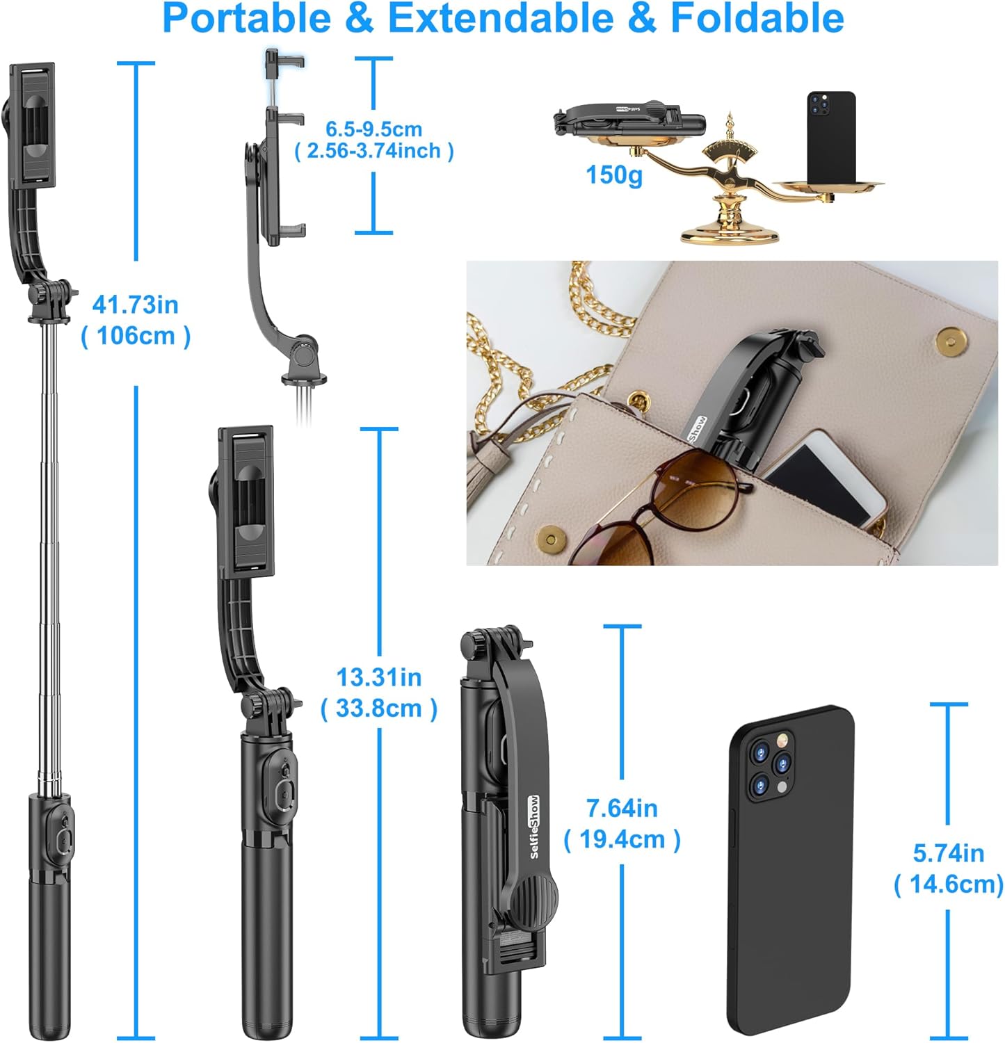 2 –in-1 Wireless Selfie stick