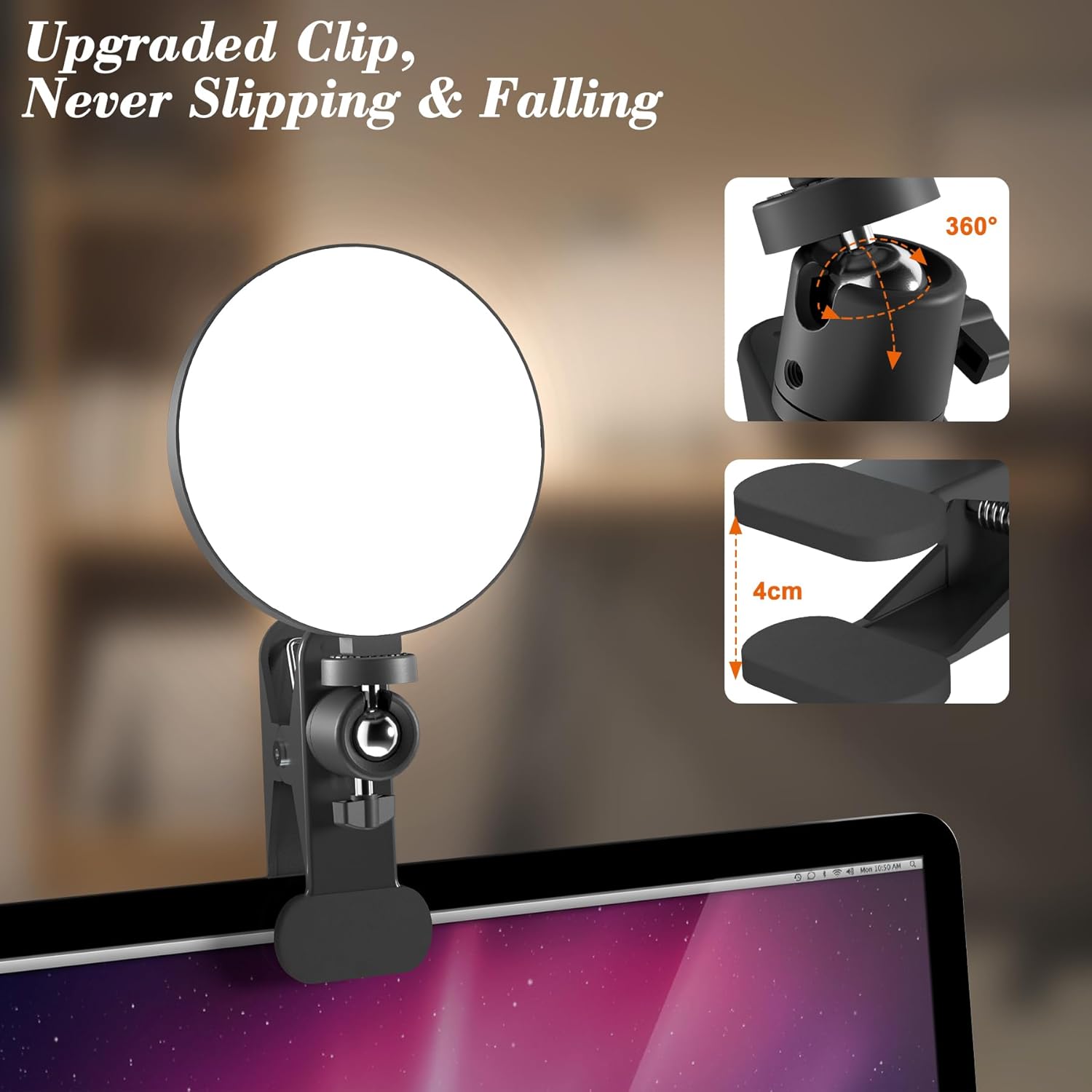 The clip on video light 