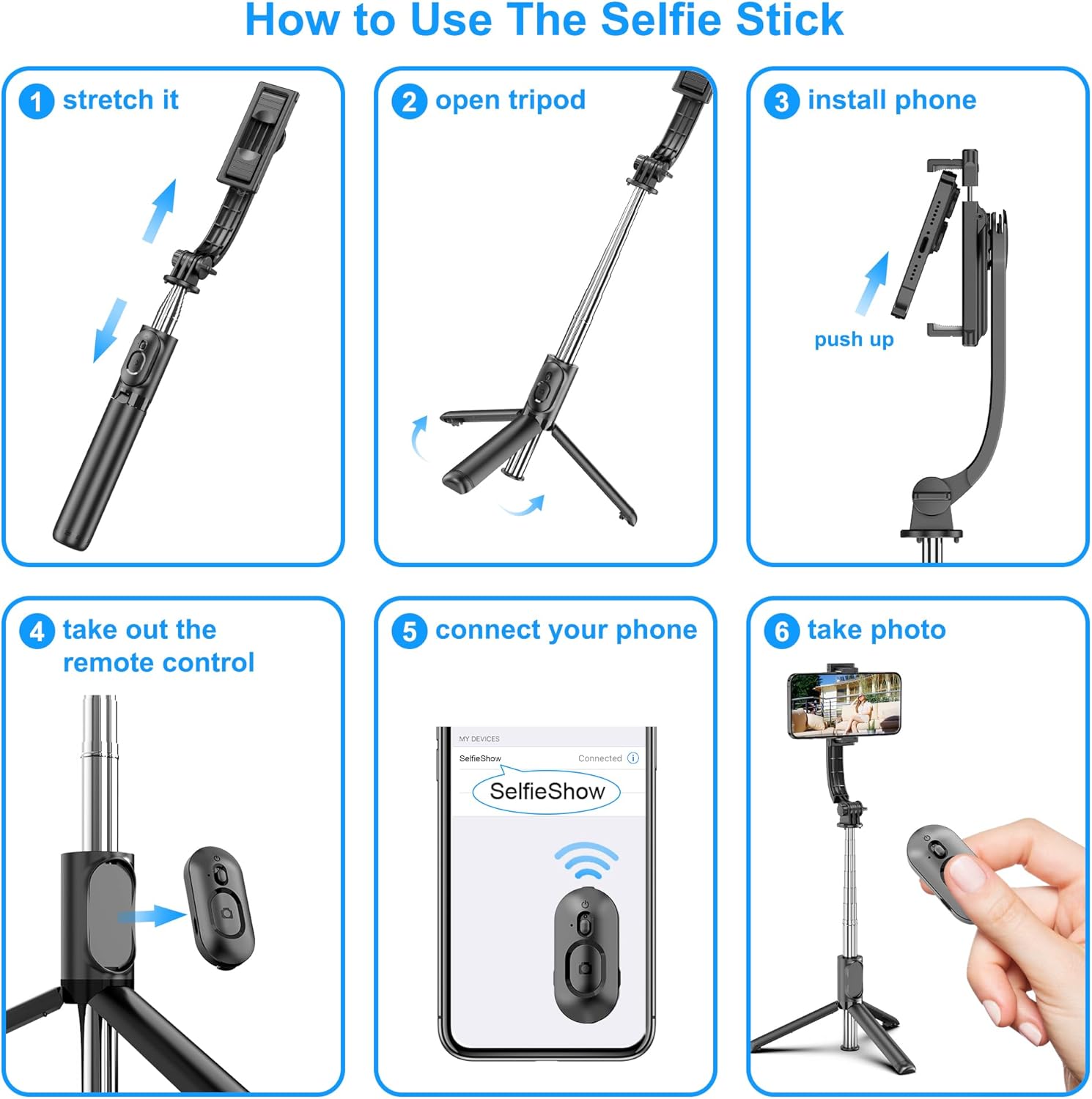 2 –in-1 Wireless Selfie stick
