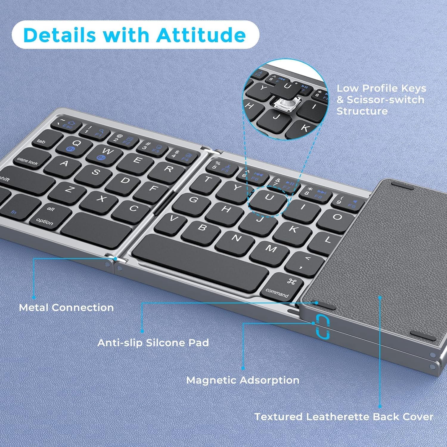 Portable Bluetooth Keyboard IOS and Andriod compatible