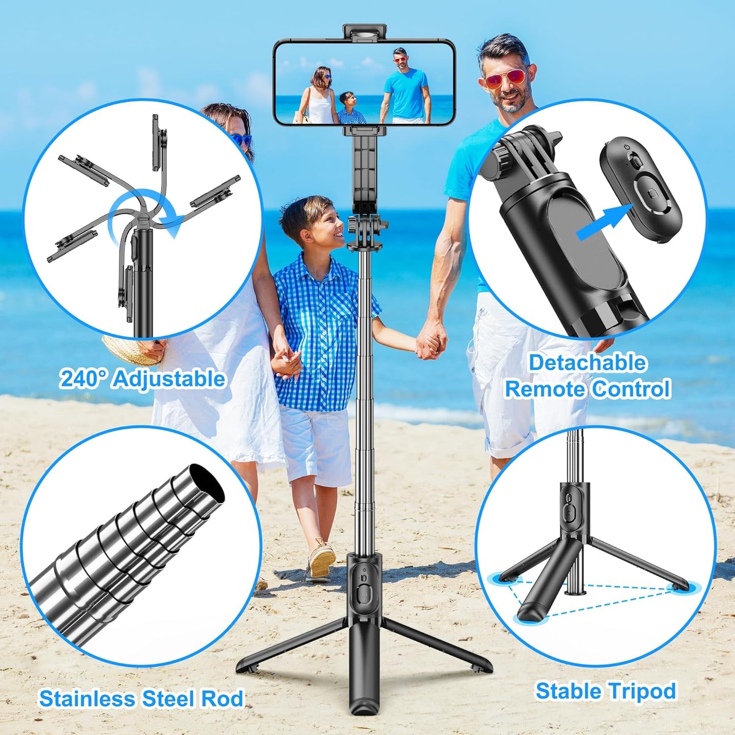 2 –in-1 Wireless Selfie stick