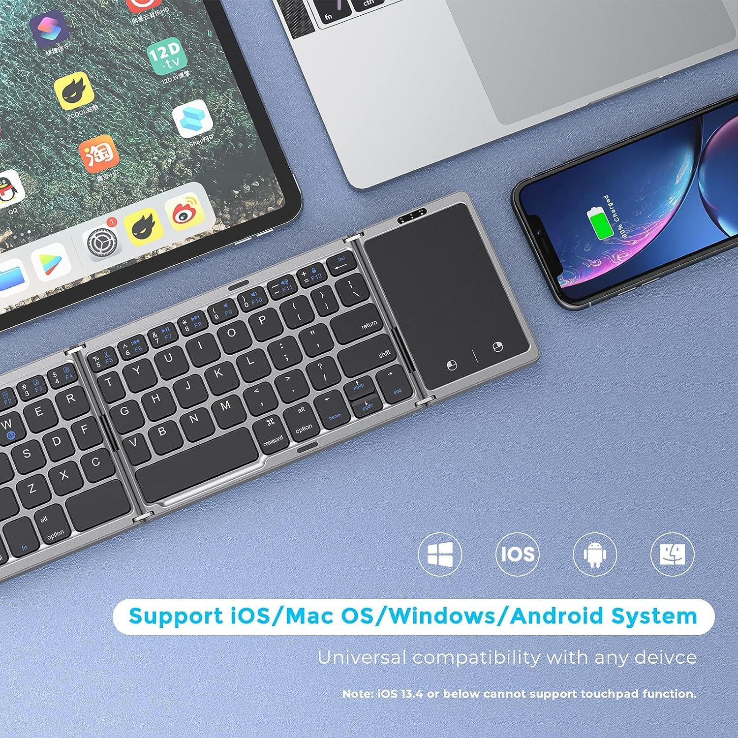 Portable Bluetooth Keyboard IOS and Andriod compatible