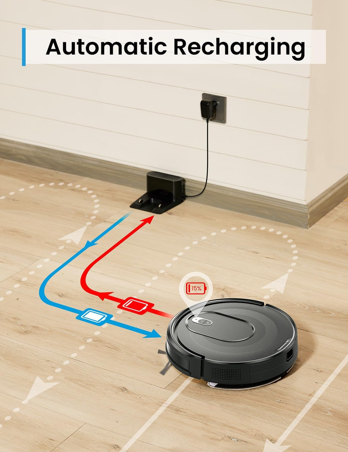  Robot Vacuum & Mop Combo with Pet Hair Mode
