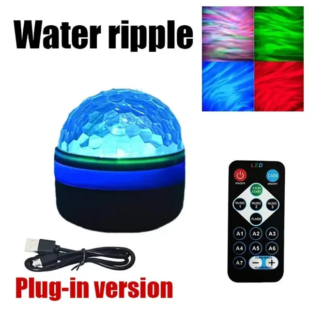 Remote Control Ripple LED Projector