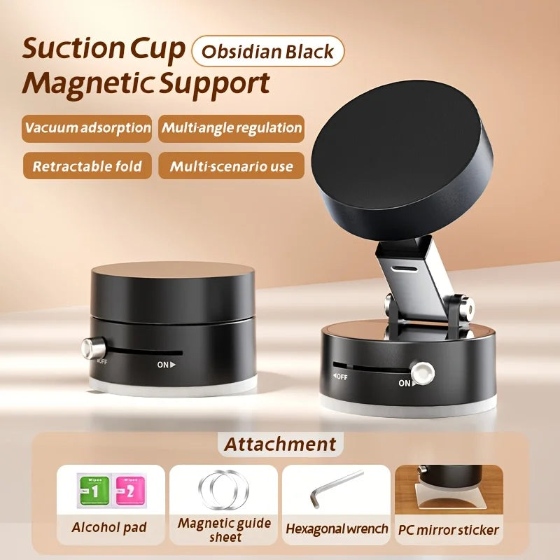 Vacuum Magnetic Magnetic Phone stand, Foldable,retractable and strong magnet Multi-Use  Phone Holder