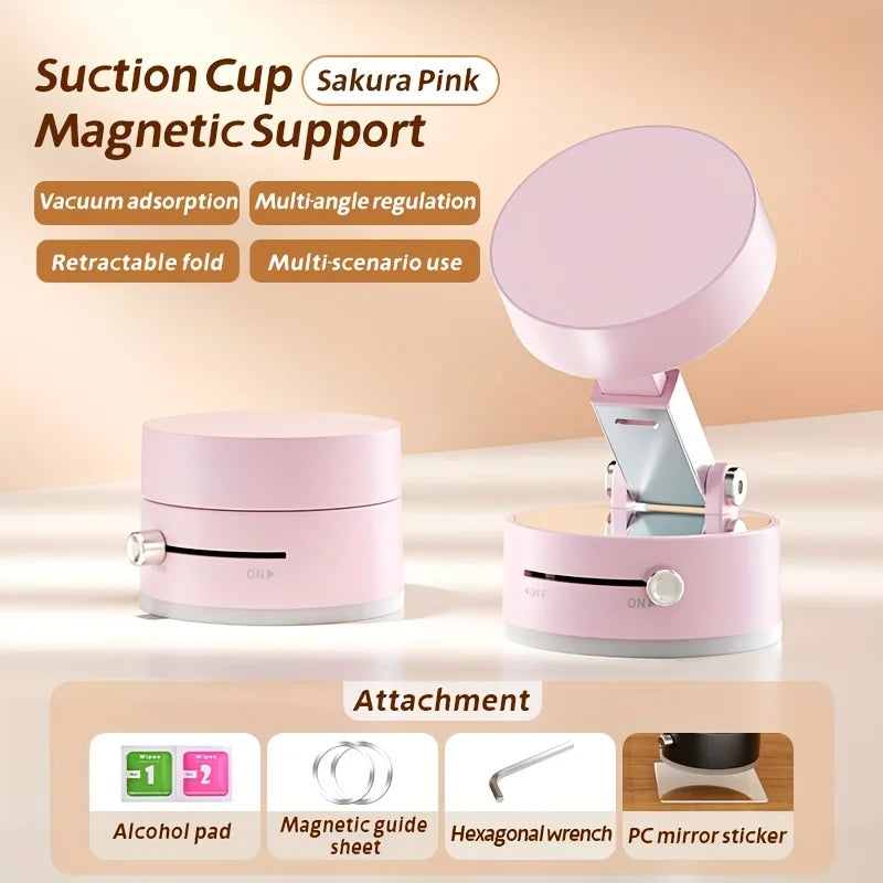 Vacuum Magnetic Magnetic Phone stand, Foldable,retractable and strong magnet Multi-Use  Phone Holder