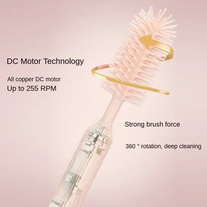 Rotating Baby Bottle Brush Cleaner