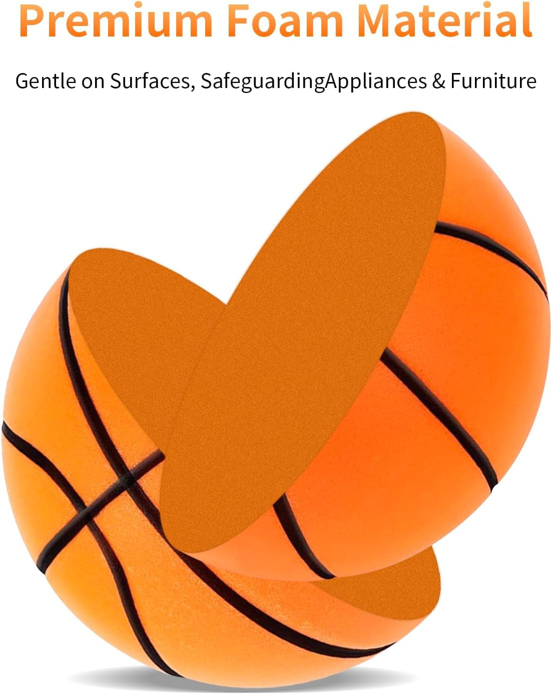 Silent Basketball for indoor Fun aand practice (sizes No.7-9.4 Inches)